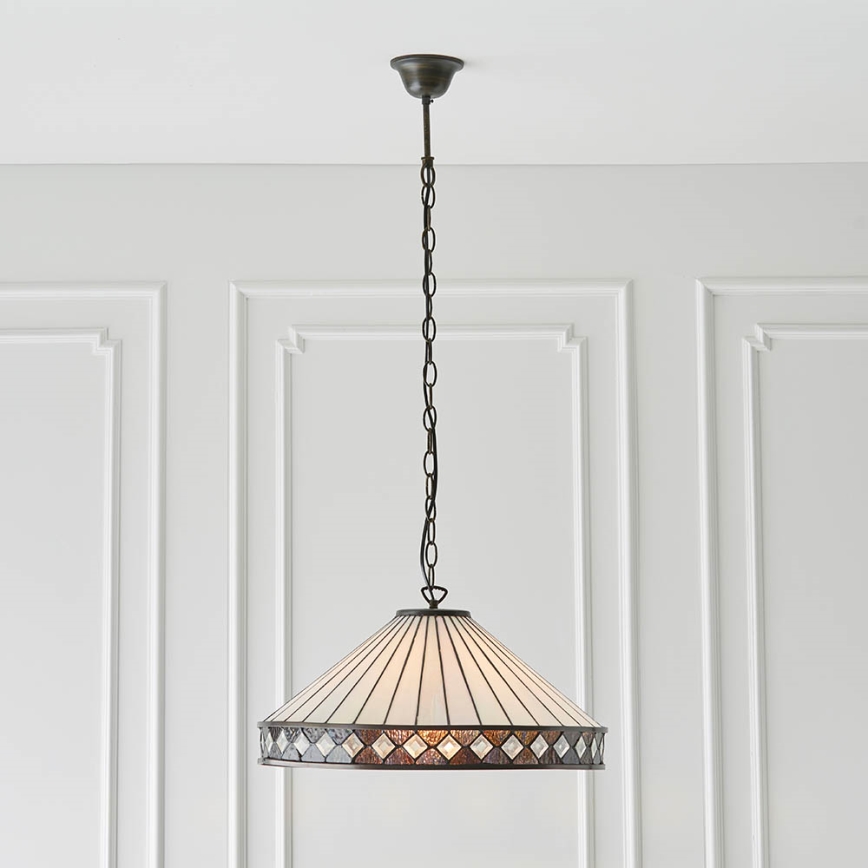 Endon 64147 - Pendel med kædeophæng FARGO 1xE27/60W/230V diameter 50 cm