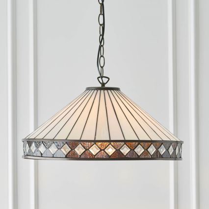 Endon 64147 - Pendel med kædeophæng FARGO 1xE27/60W/230V diameter 50 cm