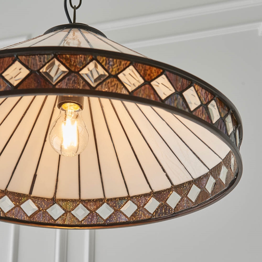Endon 64147 - Pendel med kædeophæng FARGO 1xE27/60W/230V diameter 50 cm