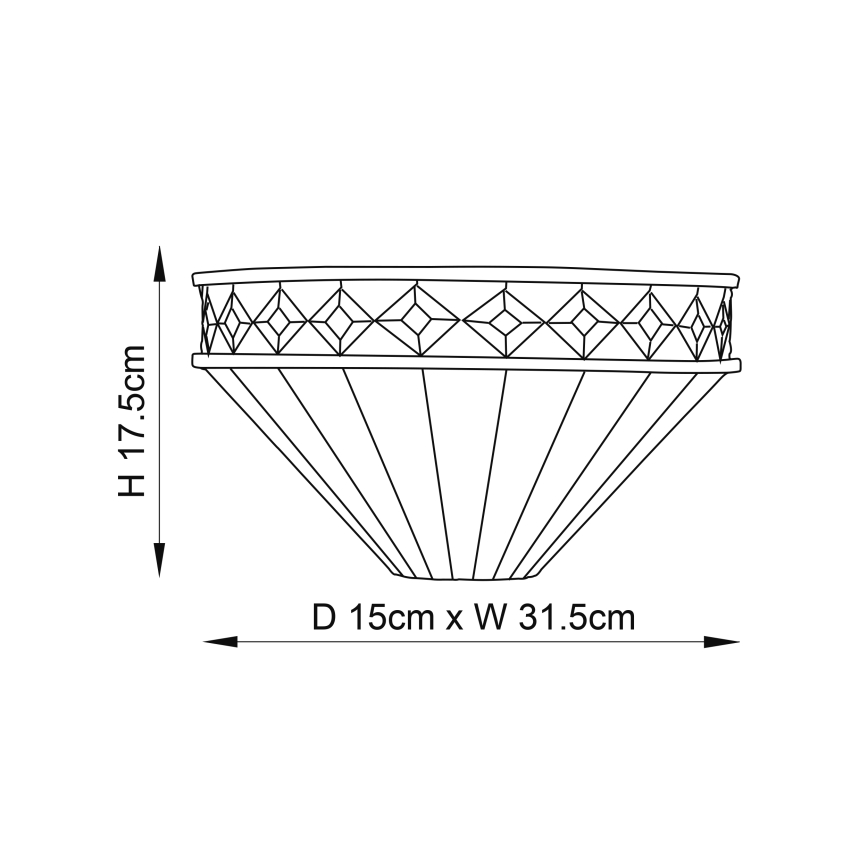 Endon 64149 - Væglampe FARGO 1xE14/40W/230V