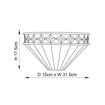 Endon 64149 - Væglampe Tiffany FARGO 1xE14/40W/230V