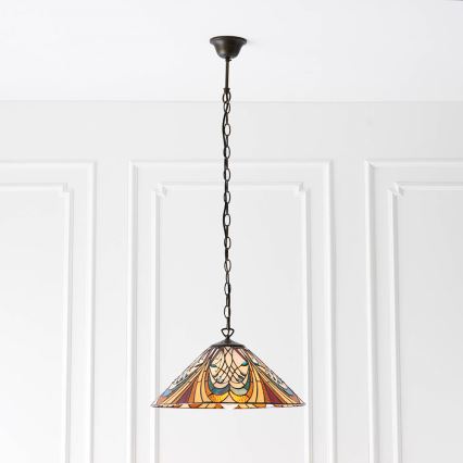 Endon 64162 - Pendel med kædeophæng HECTOR 1xE27/60W/230V diameter 40 cm