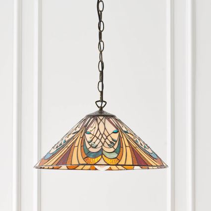 Endon 64162 - Pendel med kædeophæng HECTOR 1xE27/60W/230V diameter 40 cm