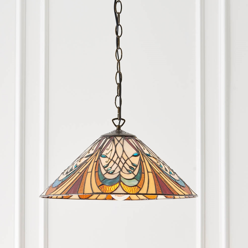Endon 64162 - Pendel med kædeophæng HECTOR 1xE27/60W/230V diameter 40 cm