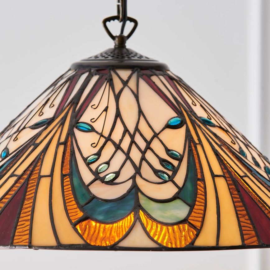 Endon 64162 - Pendel med kædeophæng HECTOR 1xE27/60W/230V diameter 40 cm