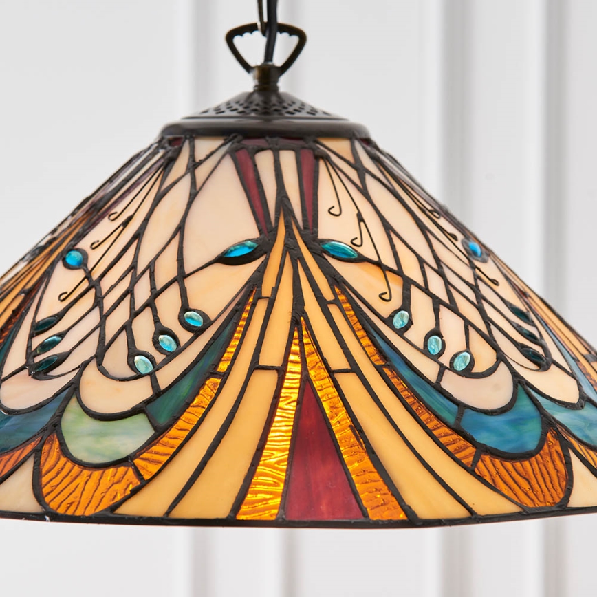 Endon 64162 - Pendel med kædeophæng HECTOR 1xE27/60W/230V diameter 40 cm