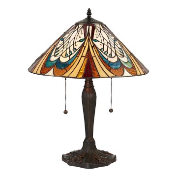 Endon 64163 - Hektor bordlampe 2xE27/60W/230V Ø 40 cm
