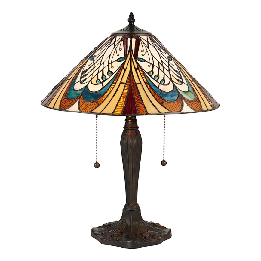 Endon 64163 - Hektor bordlampe 2xE27/60W/230V Ø 40 cm