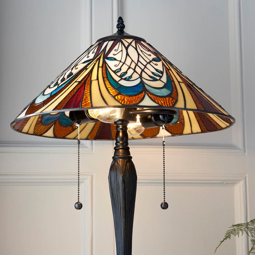 Endon 64163 - Hektor bordlampe 2xE27/60W/230V Ø 40 cm