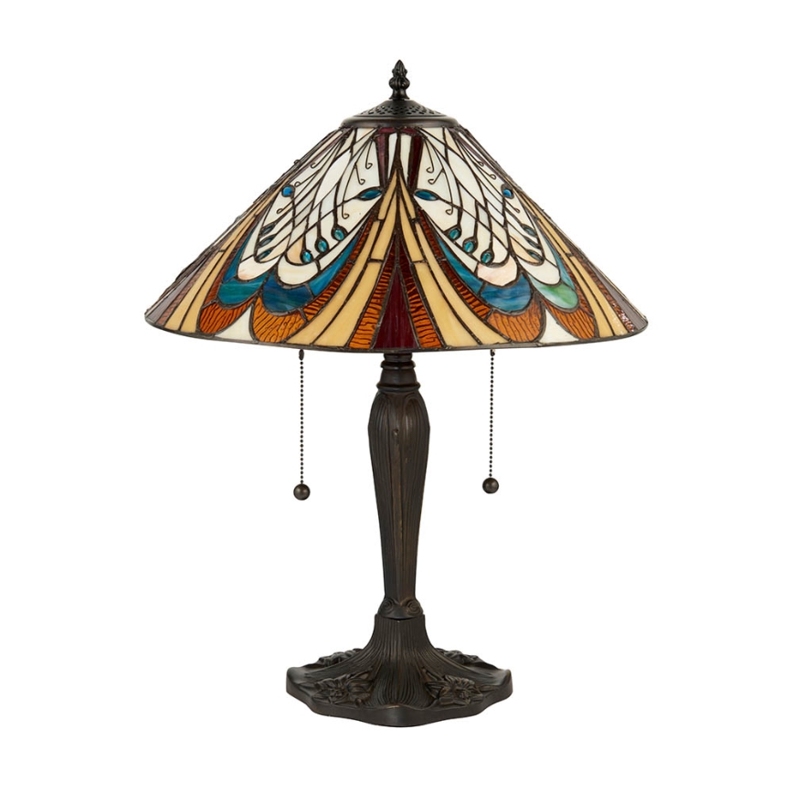 Endon 64163 - Hektor bordlampe 2xE27/60W/230V Ø 40 cm