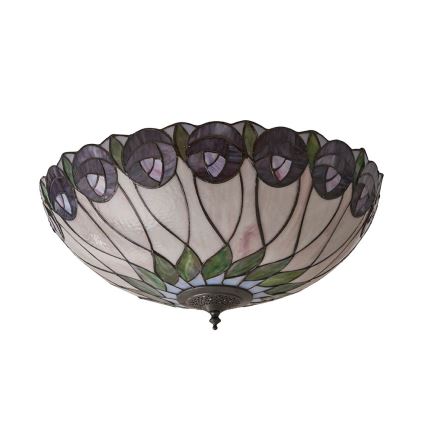 Endon 64173 - Tiffany-loftlampe HUTCHINSON 2xE27/60W/230V Ø 50 cm