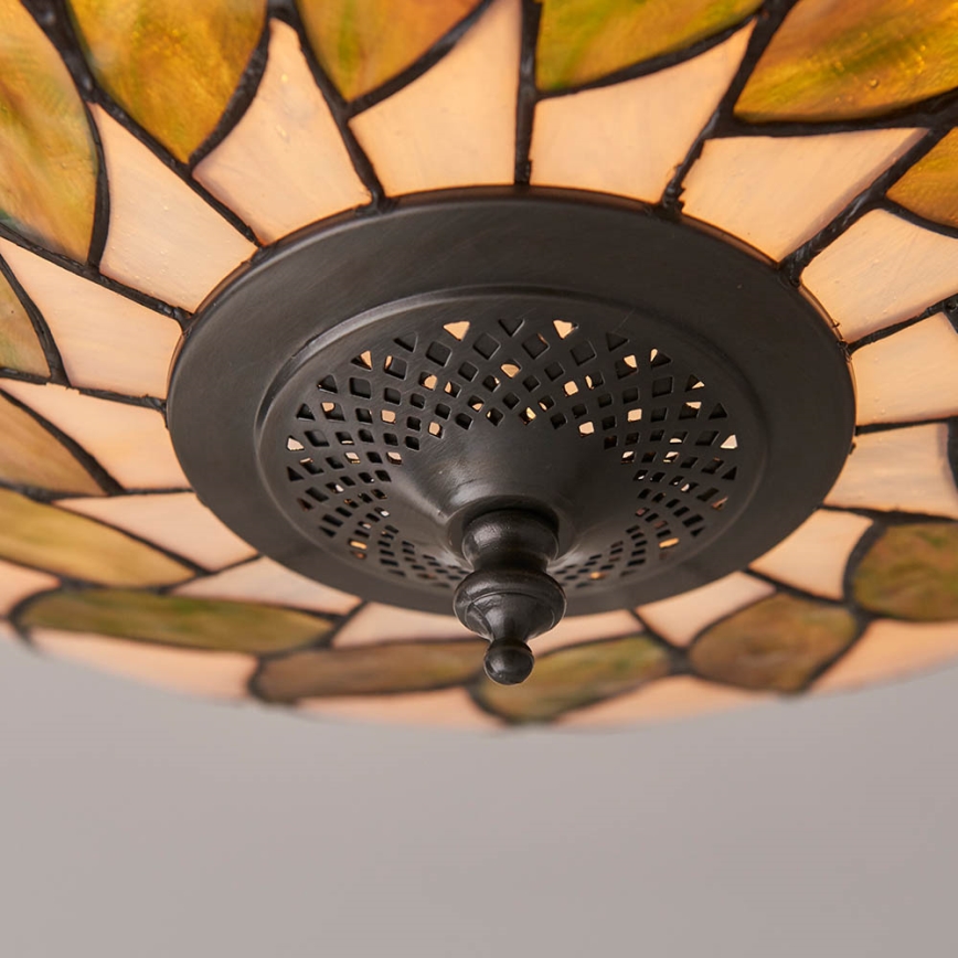 Endon 64173 - Tiffany-loftlampe HUTCHINSON 2xE27/60W/230V Ø 50 cm