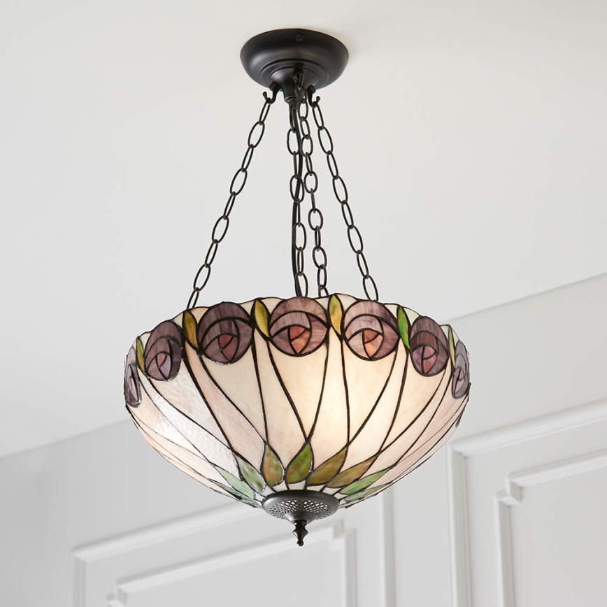 Endon 64175 - Pendel med kædeophæng HUTCHINSON 3xE27/60W/230V diameter 40 cm