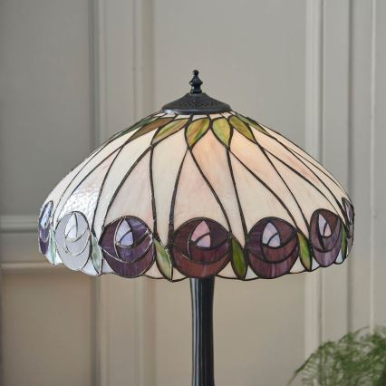 Endon 64177 - Bordlampe Tiffany HUTCHINSON 1xE27/60W/230V Ø 40 cm