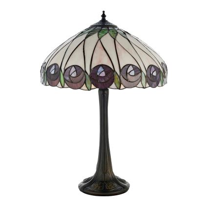 Endon 64177 - Bordlampe Tiffany HUTCHINSON 1xE27/60W/230V Ø 40 cm