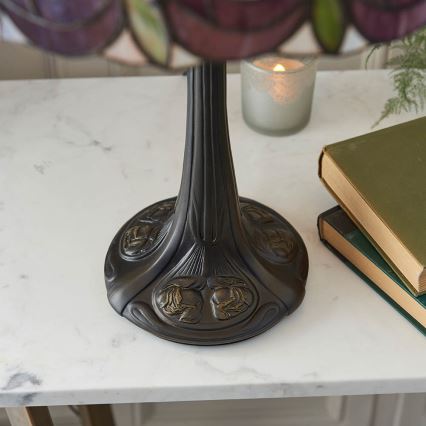 Endon 64177 - Bordlampe Tiffany HUTCHINSON 1xE27/60W/230V Ø 40 cm