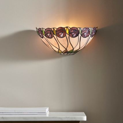 Endon 64178 - Tiffany-væglampe HUTCHINSON 1xE14/40W/230V