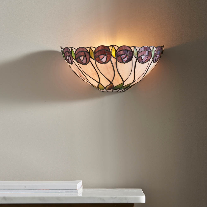 Endon 64178 - Tiffany-væglampe HUTCHINSON 1xE14/40W/230V