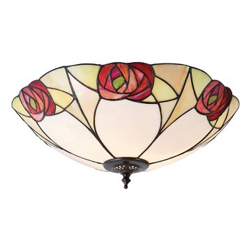 Endon 64182 - Tiffany INGRAM loftlampe 2xE27/60W/230V Ø 45 cm
