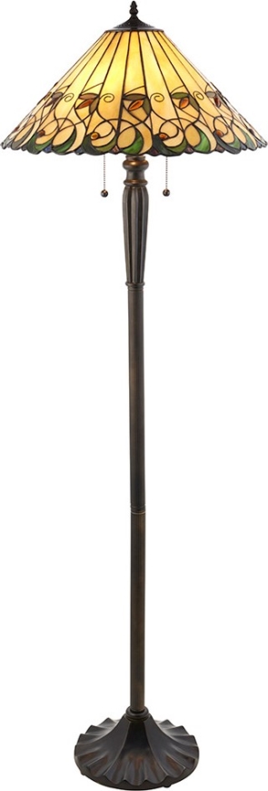 Endon 64192 - Gulvlampe JAMELIA 2xE27/60W/230V Ø 50 cm