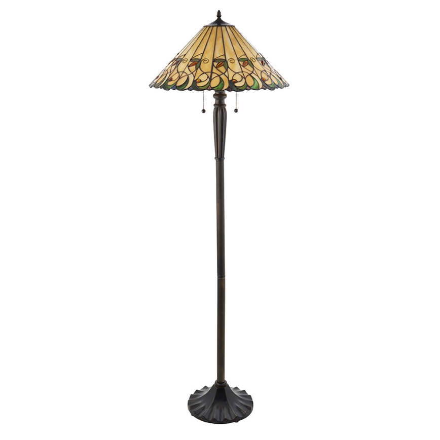Endon 64192 - Gulvlampe JAMELIA 2xE27/60W/230V Ø 50 cm