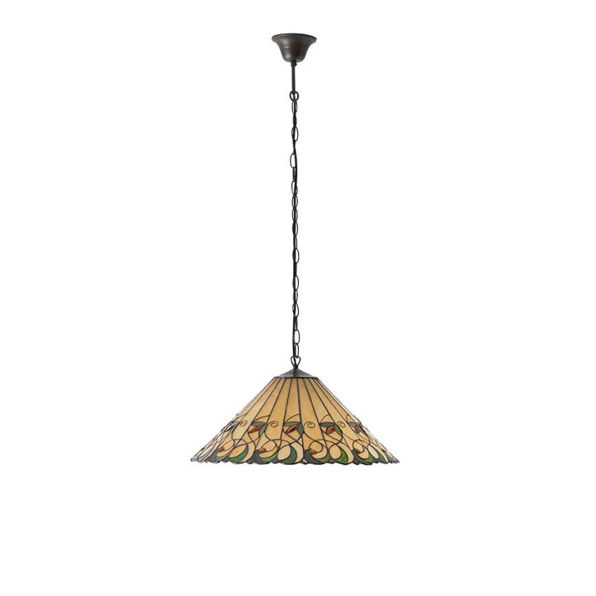 Endon 64194 - Kædeophængt Tiffany-lysekrone JAMELIA 3xE27/60W/230V Ø 50 cm