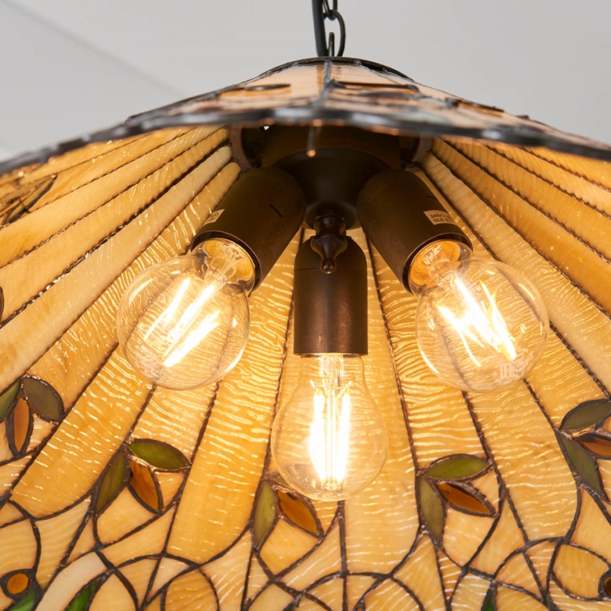 Endon 64194 - Pendel med kædeophæng JAMELIA 3xE27/60W/230V diameter 50 cm