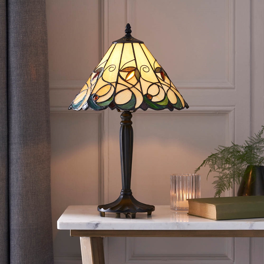 Endon 64195 - Bordlampe JAMELIA 1xE27/60W/230V Ø 31 cm