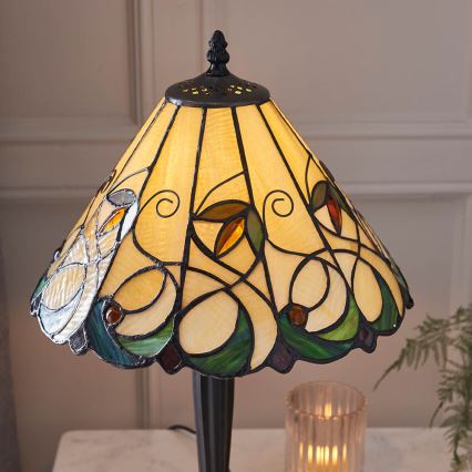 Endon 64195 - Bordlampe Tiffany JAMELIA 1xE27/60W/230V Ø 31 cm