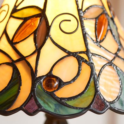 Endon 64196 - Bordlampe Tiffany JAMELIA 1xE14/40W/230V Ø 20 cm