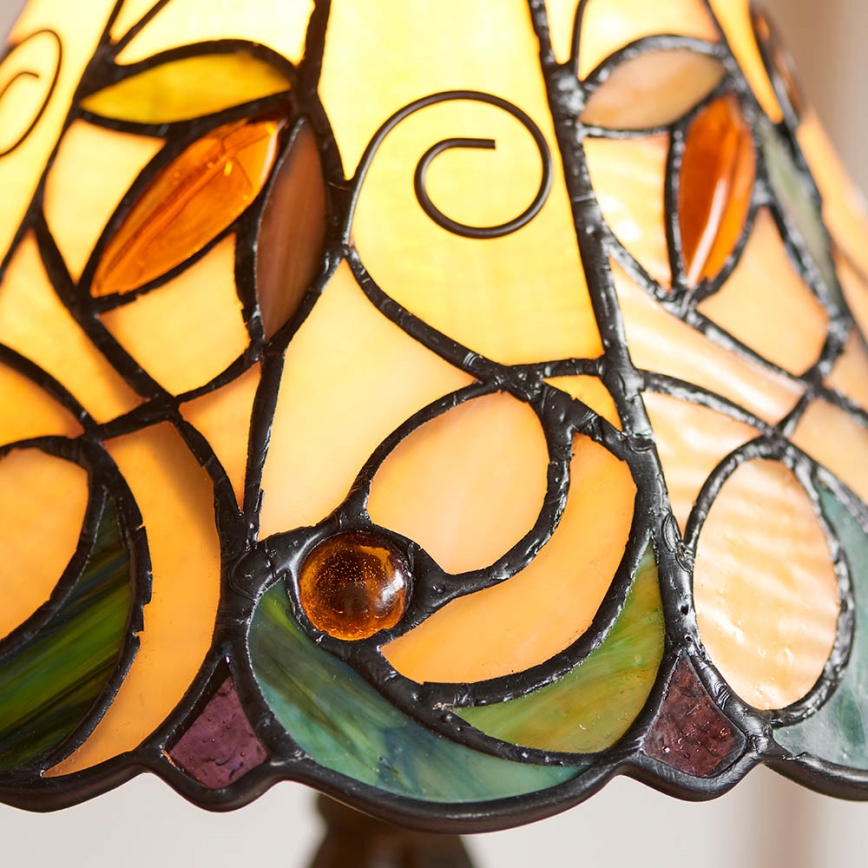 Endon 64196 - Bordlampe Tiffany JAMELIA 1xE14/40W/230V Ø 20 cm