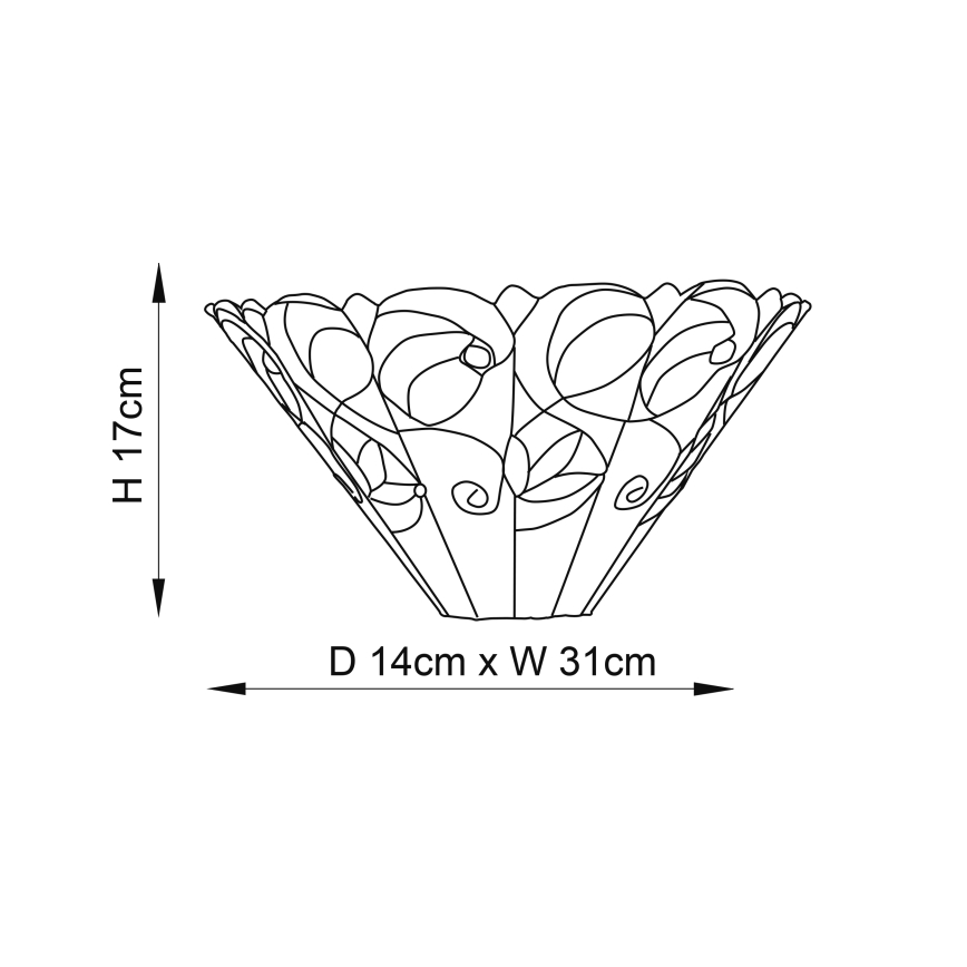 Endon 64198 - Væglampe Tiffany JAMELIA 1xE14/40W/230V