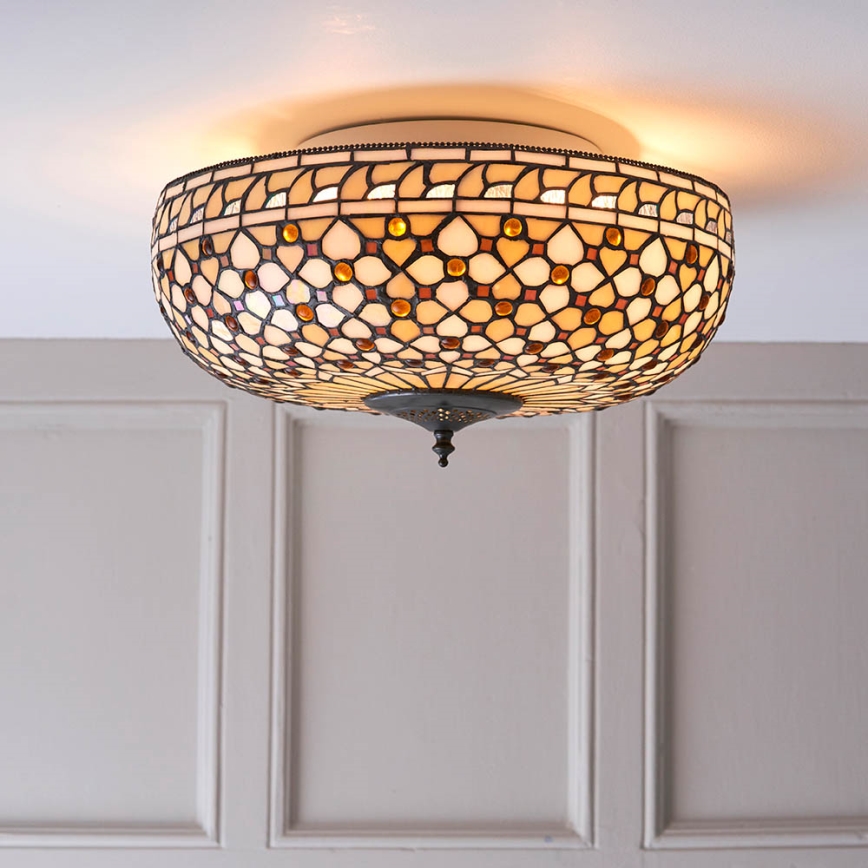 Endon 64276 - Loftlampe MILLE FEUX 2xE27/60W/230V diameter 45 cm