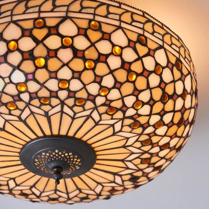 Endon 64276 - Loftlampe MILLE FEUX 2xE27/60W/230V diameter 45 cm