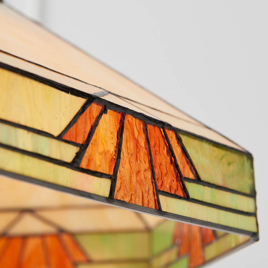 Endon 64285 - Kædeophængt Tiffany-lysekrone NEVADA 1x E27/60W/230V Ø 35 cm