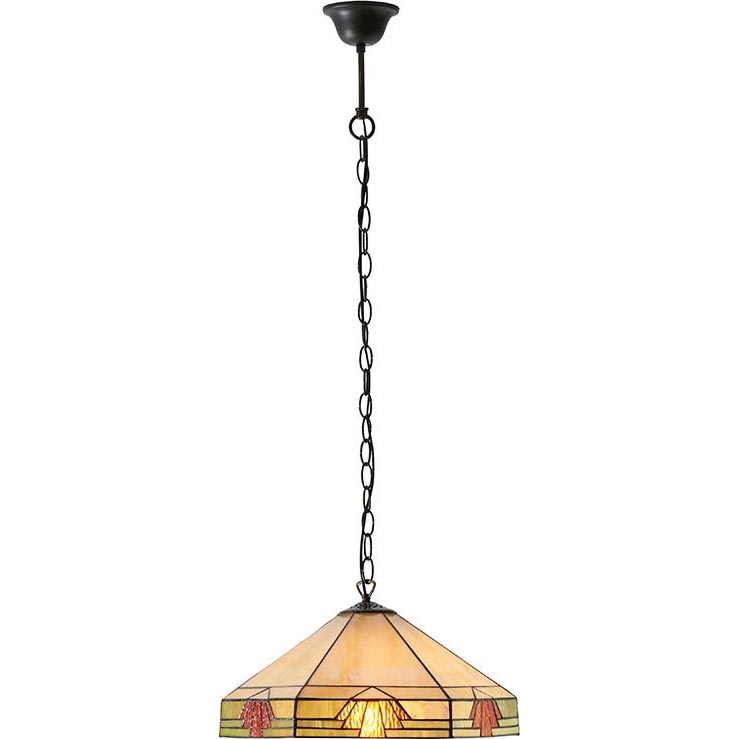 Endon 64285 - Pendel med kædeophæng NEVADA 1xE27/60W/230V diameter 35 cm