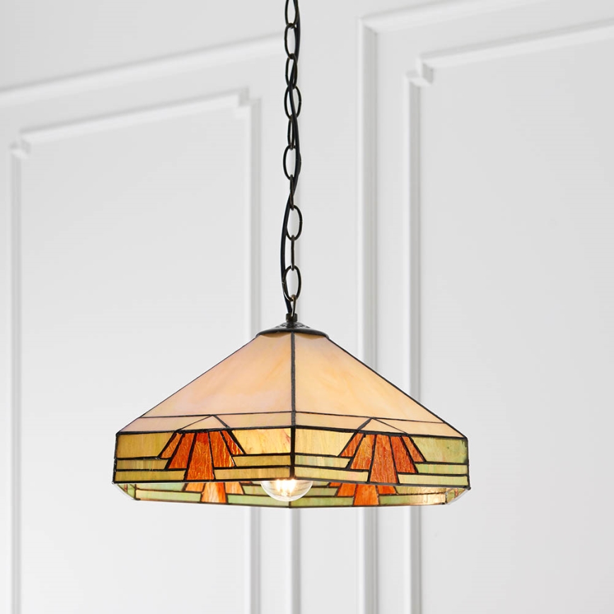 Endon 64285 - Pendel med kædeophæng NEVADA 1xE27/60W/230V diameter 35 cm