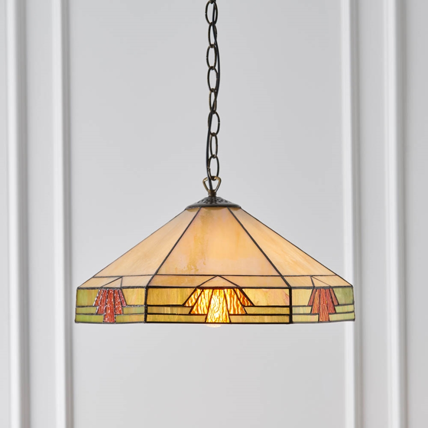 Endon 64285 - Pendel med kædeophæng NEVADA 1xE27/60W/230V diameter 35 cm