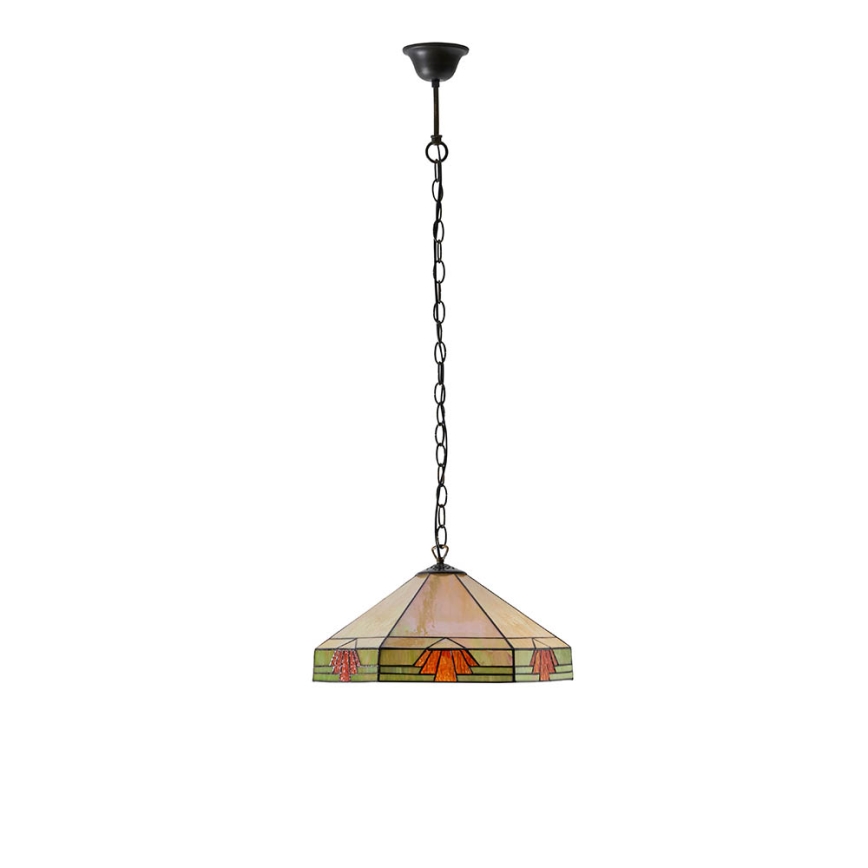 Endon 64285 - Pendel med kædeophæng NEVADA 1xE27/60W/230V diameter 35 cm