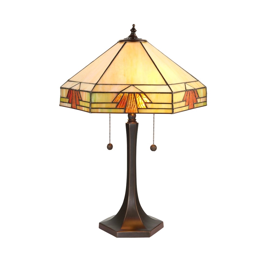 Endon 64286 - Bordlampe NEVADA 2xE27/60W/230V diameter 40 cm