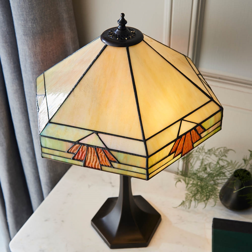 Endon 64286 - Bordlampe NEVADA 2xE27/60W/230V diameter 40 cm