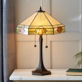 Endon 64286 - Tiffany-bordlampe NEVADA 2xE27/60W/230V Ø 40 cm