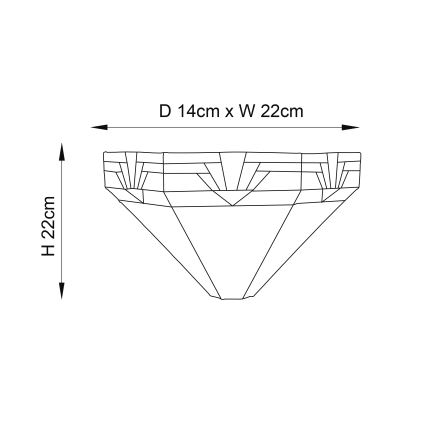 Endon 64288 - Væglampe Tiffany NEVADA 1xE14/40W/230V