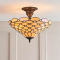 Endon 64300 - Overflademonteret Tiffany-loftlampe PEARL 3xE27/60W/230V Ø 37 cm