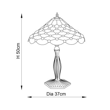 Endon 64301 - Bordlampe PEARL 1xE27/60W/230V diameter 37 cm