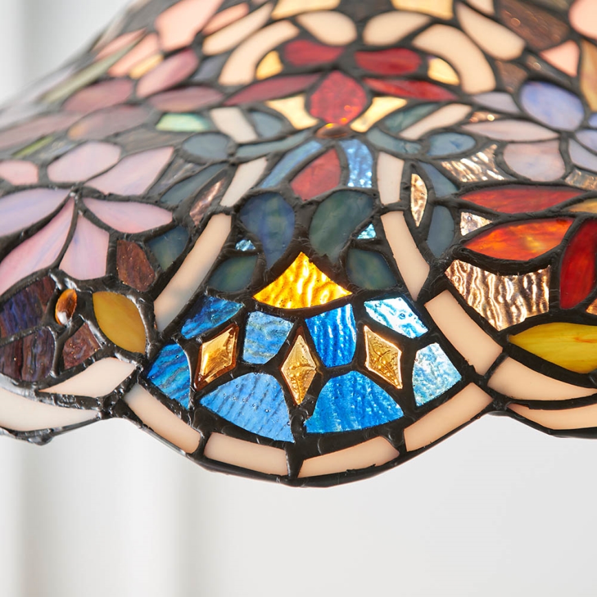 Endon 64325 - Kædeophængt Tiffany-lysekrone SULLIVAN 1xE27/60W/230V Ø 40 cm