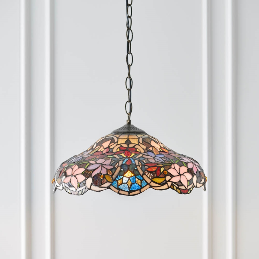 Endon 64325 - SULLIVAN kædeophængt lysekrone 1xE27/60W/230V Ø 40 cm