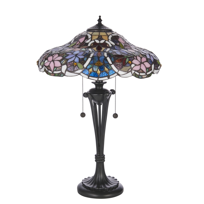 Endon 64326 - Bordlampe Tiffany SULLIVAN 2xE27/60W/230V Ø 40 cm