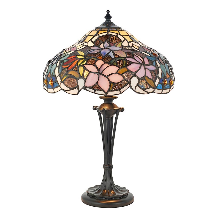 Endon 64327 - Tiffany-bordlampe SULLIVAN 2xE14/40W/230V Ø 30 cm