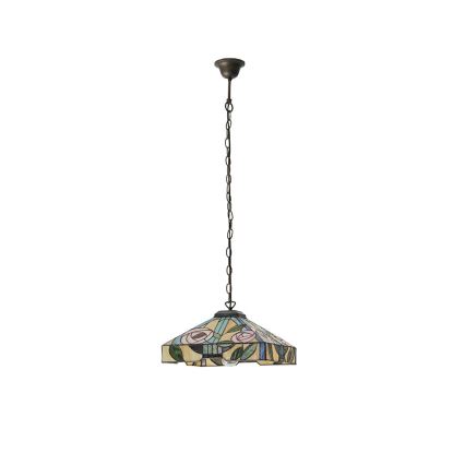 Endon 64385 - Kædeophængt Tiffany WILLOW lysekrone 1xE27/60W/230V Ø 35 cm